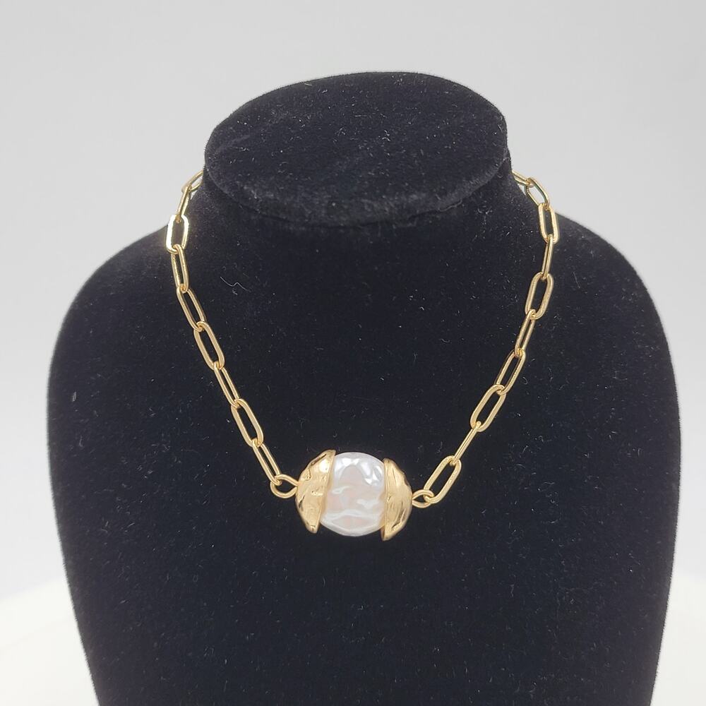 Mother of Pearl Women's Bracelet Gold Adjustable Paperclip Chain Fashion Jewelry